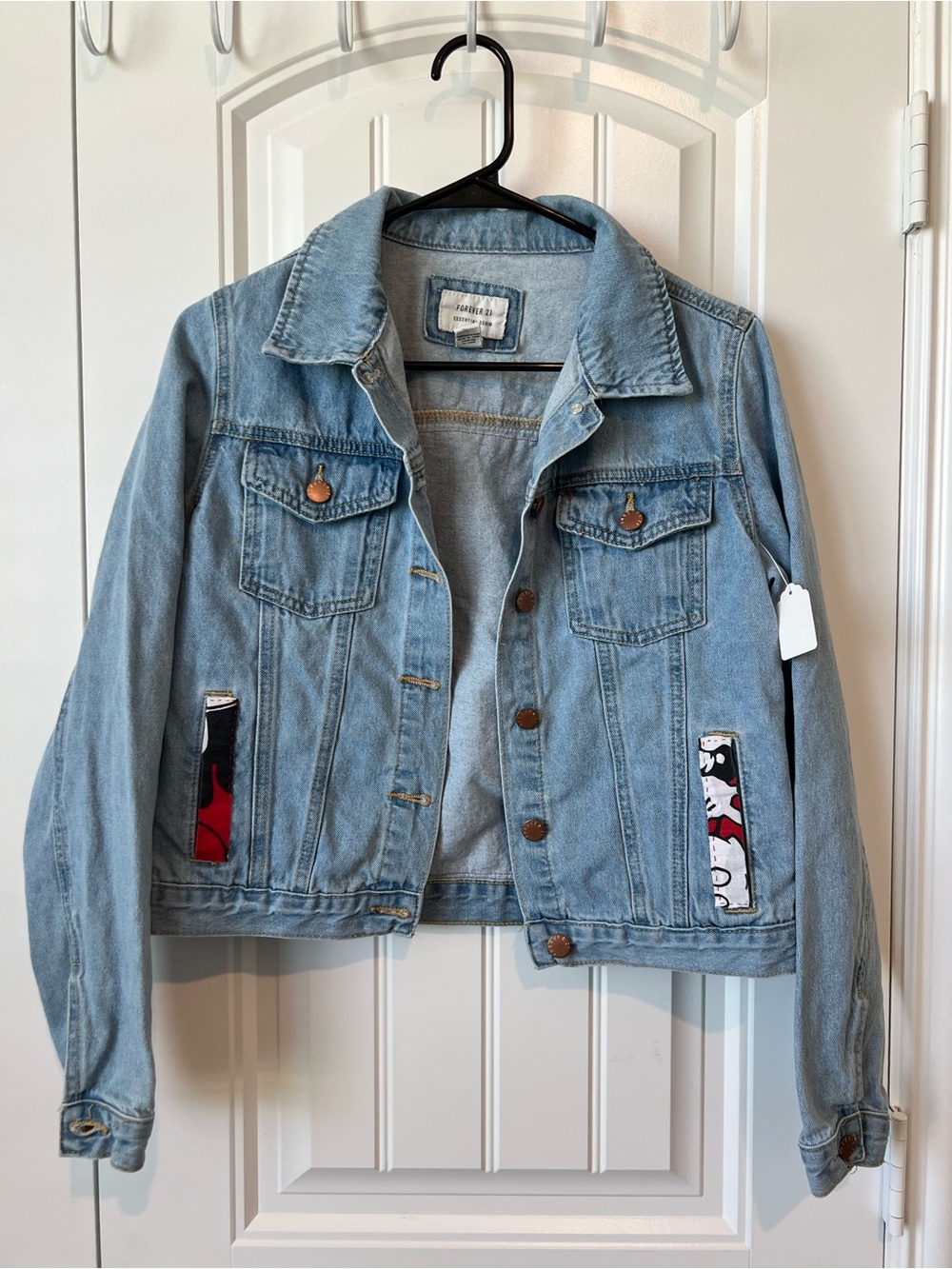 (Up)Cycled Forever 21 Light Blue Denim Jacket with Patch Details